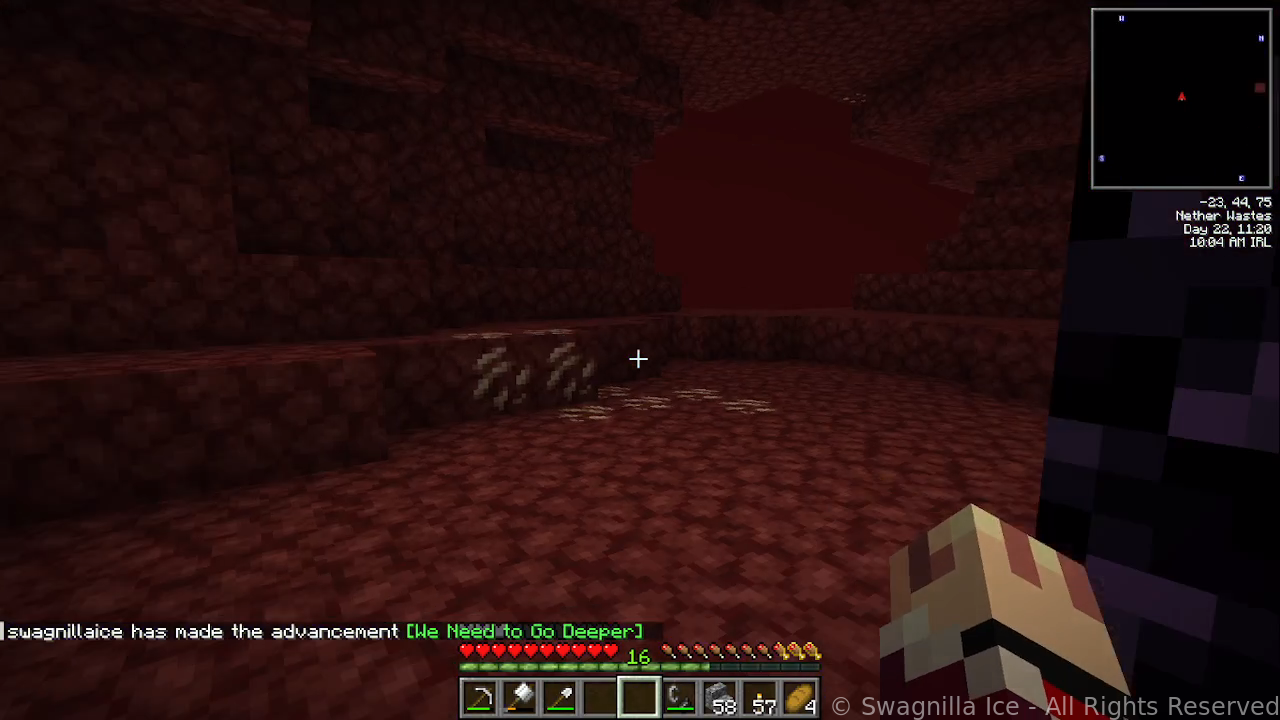A view of the Nether in Peaceful Living.